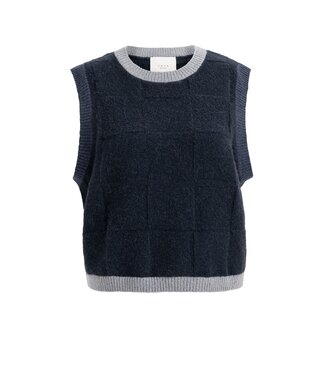 YAYA Spencer with check textured - CAT BLACK DESSIN