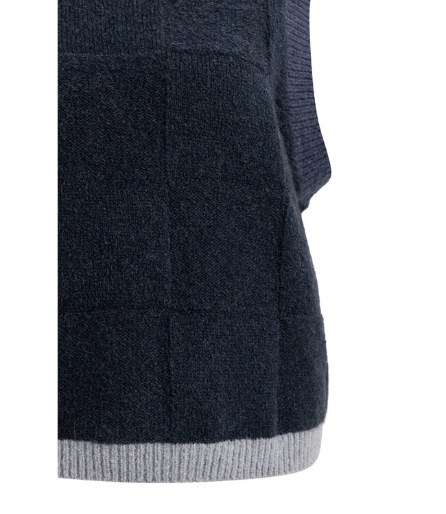 YAYA Spencer with check textured - CAT BLACK DESSIN