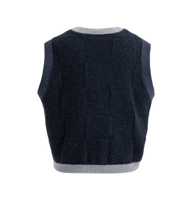 YAYA Spencer with check textured - CAT BLACK DESSIN