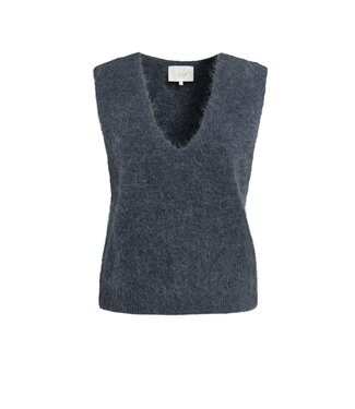 YAYA Spencer with deep v-neck - ODYSSEY GRAY MELANGE
