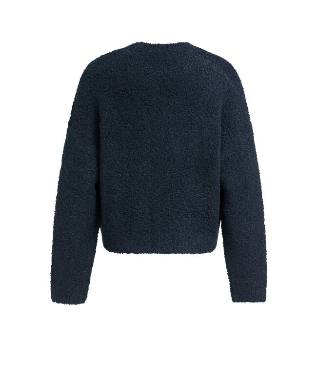 YAYA Knitted sweater with artwork - CAT BLACK DESSIN