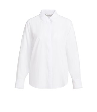 YAYA Blouse with collar detail - PURE WHITE