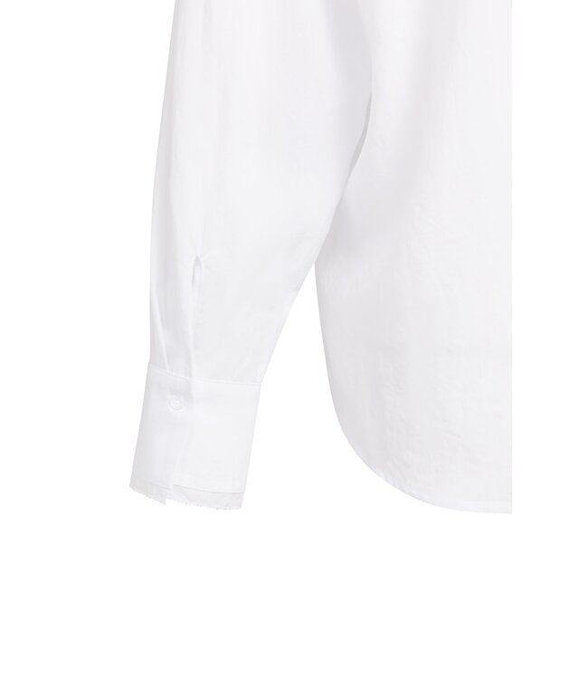 YAYA Blouse with collar detail - PURE WHITE