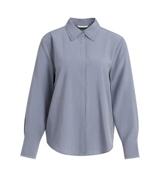YAYA Blouse with collar detail - ARCTIC SEAL GREY