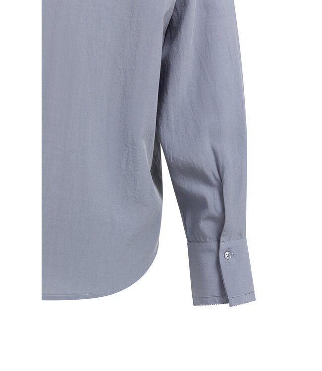YAYA Blouse with collar detail - ARCTIC SEAL GREY
