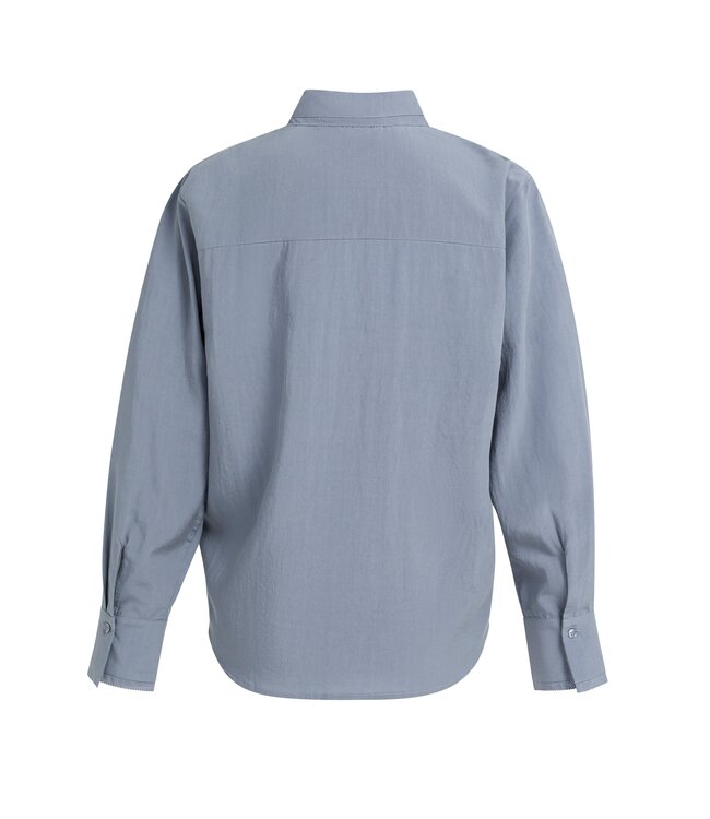 YAYA Blouse with collar detail - ARCTIC SEAL GREY