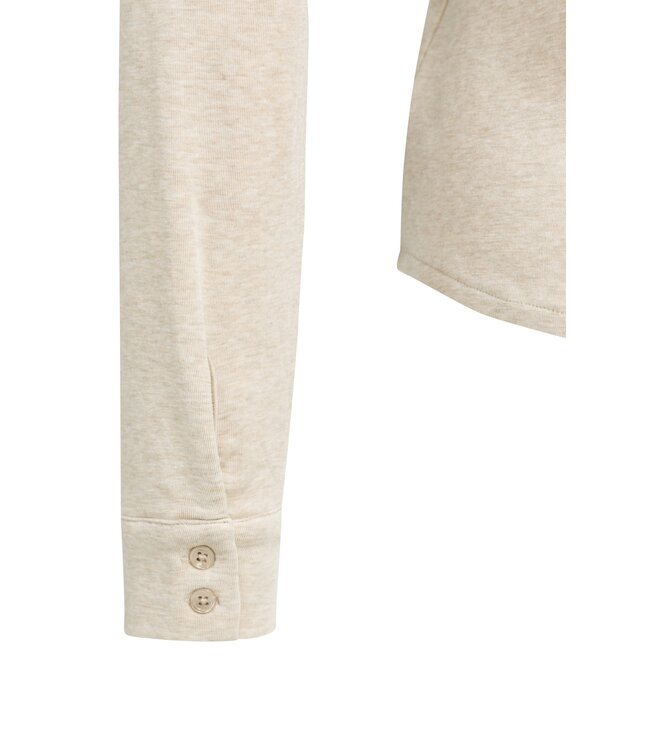 YAYA Jersey melange blouse - PURE CASHMERE GREY MELANGE