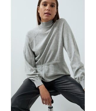 YAYA Faux leather carrot fit trousers with seam detail - HOLE BLACK