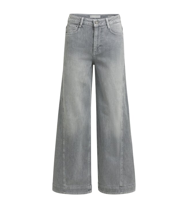 YAYA Denim jeans w. fancy seam - L32 - MID GREY DENIM