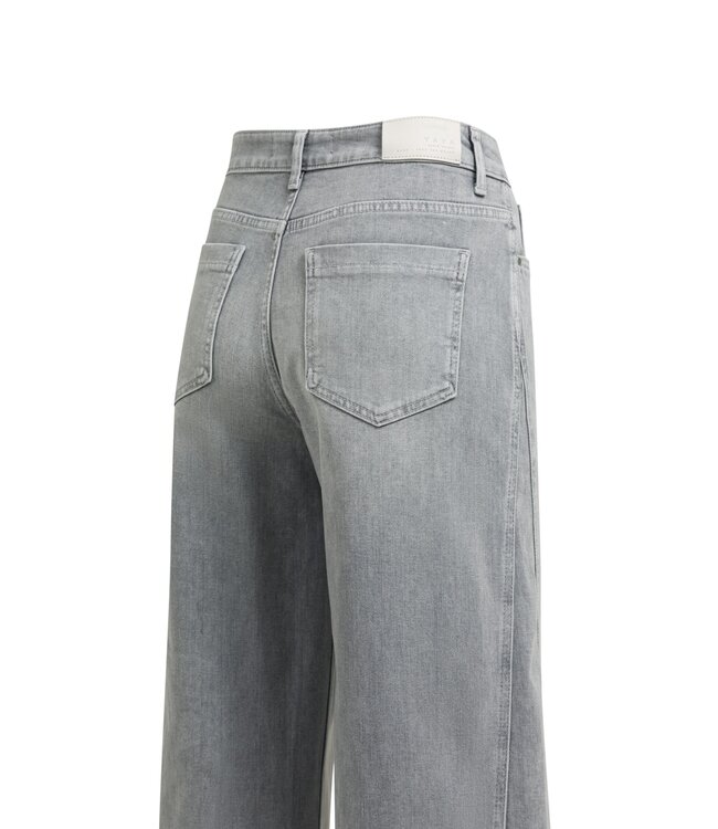YAYA Denim jeans w. fancy seam - L32 - MID GREY DENIM