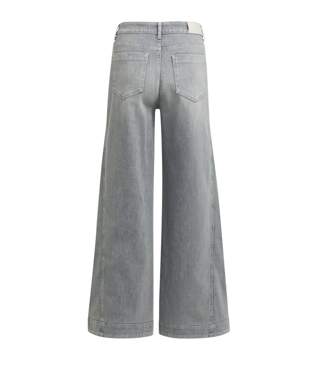YAYA Denim jeans w. fancy seam - L32 - MID GREY DENIM