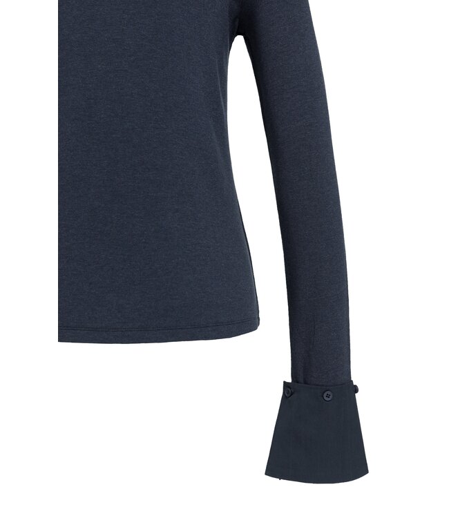 YAYA Jersey top with removable cuff - ODYSSEY GRAY MELANGE