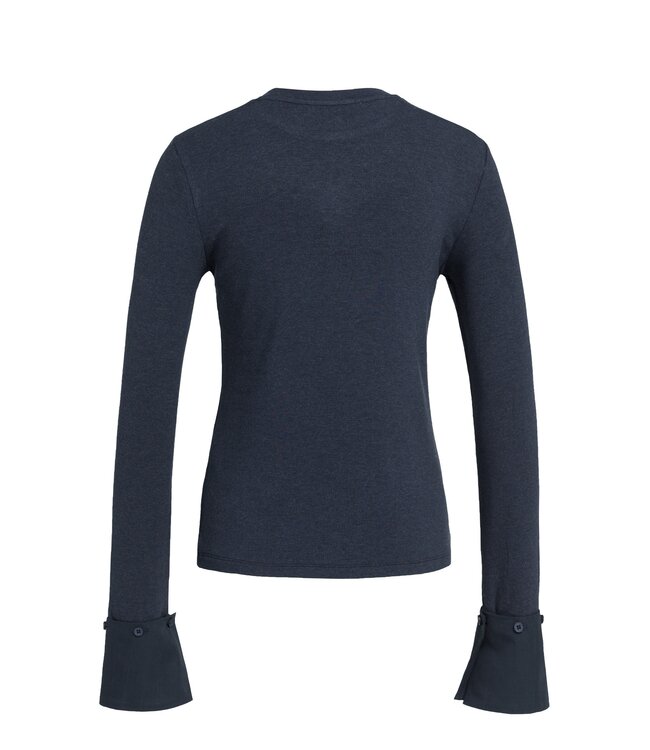 YAYA Jersey top with removable cuff - ODYSSEY GRAY MELANGE