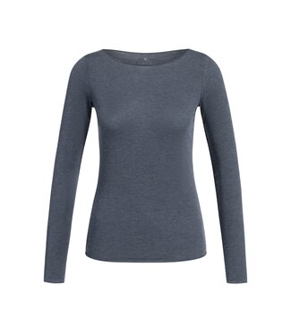 YAYA Long sleeve top with round neck - ODYSSEY GRAY MELANGE