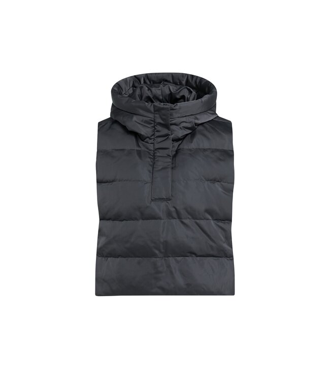 YAYA Nylon padded inner bodywarmer for layering - HOLE BLACK