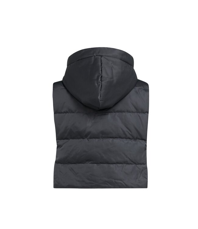 YAYA Nylon padded inner bodywarmer for layering - HOLE BLACK