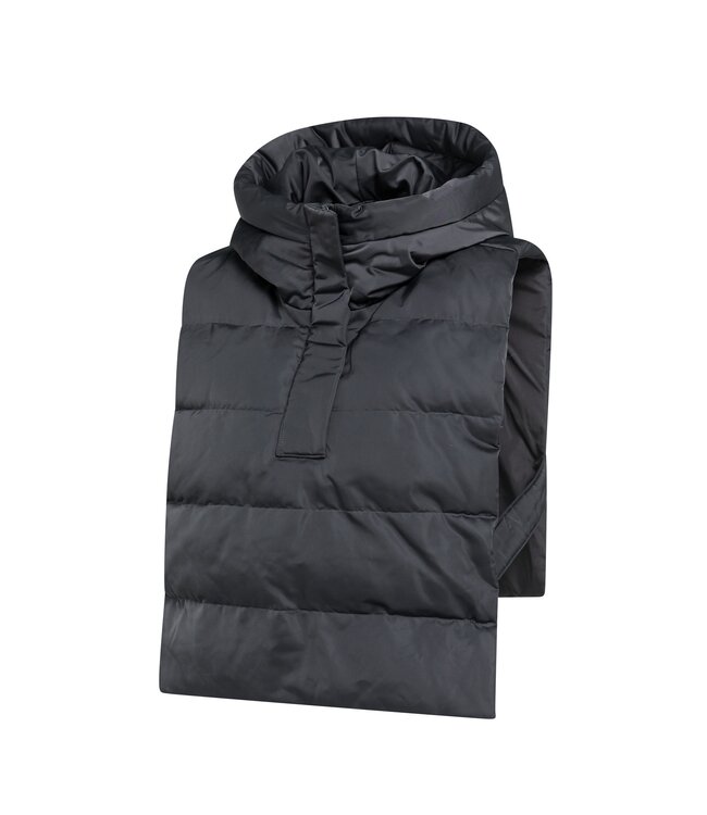 YAYA Nylon padded inner bodywarmer for layering - HOLE BLACK