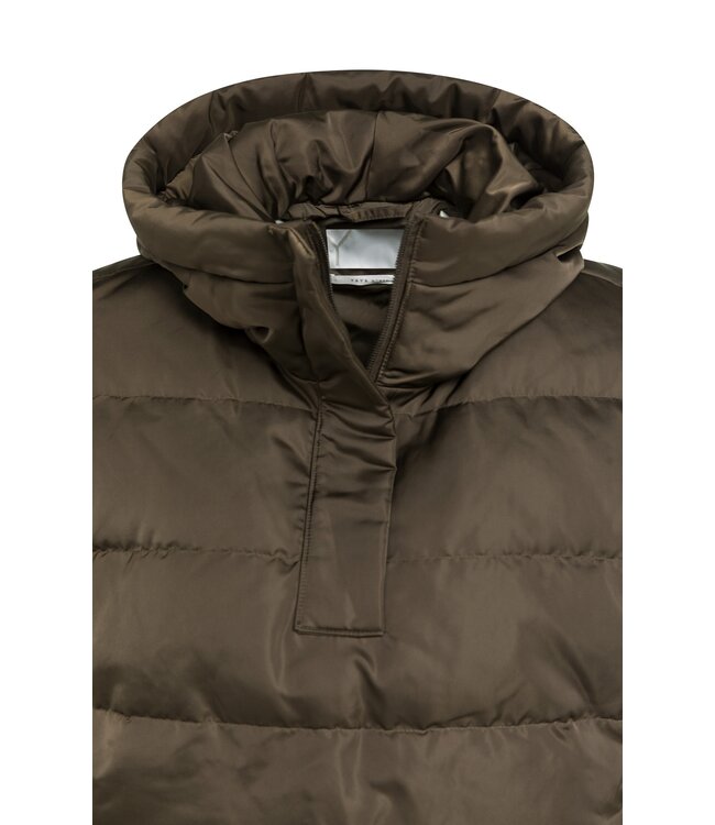 YAYA Nylon padded inner bodywarmer for layering - SLATE BLACK BROWN