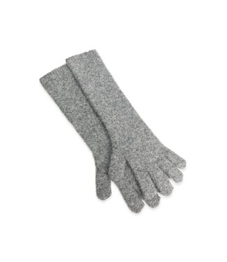 YAYA Soft knitted gloves - MEDIUM GREY MELANGE