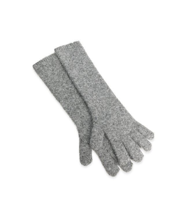 YAYA Soft knitted gloves - MEDIUM GREY MELANGE