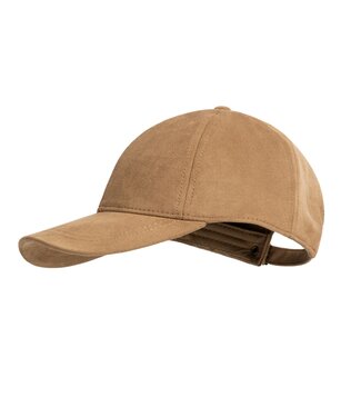 YAYA Suedine cap with chuncky stitching - OTTER BROWN