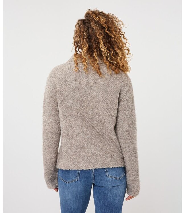 Esqualo Cardigan flower button - Grey