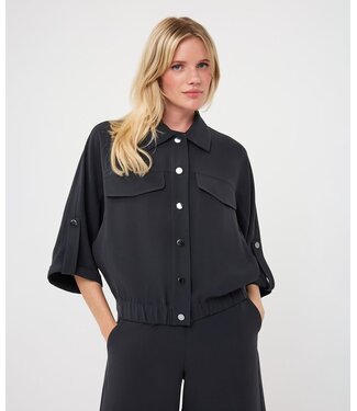 Esqualo Blouse acetate - Dark Grey