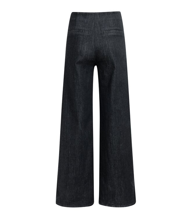 YAYA High waist denim pantalon - L32 - BLACK DENIM