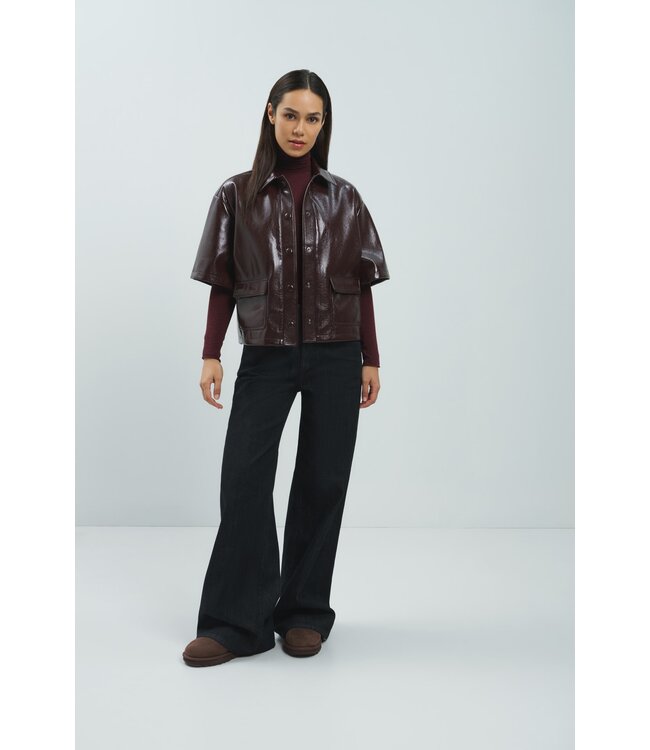 YAYA High waist denim pantalon - L32 - BLACK DENIM