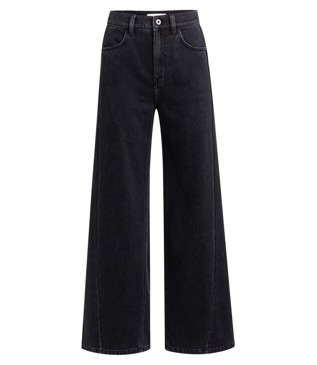 YAYA High waist wide leg denim - L32 - BLACK DENIM