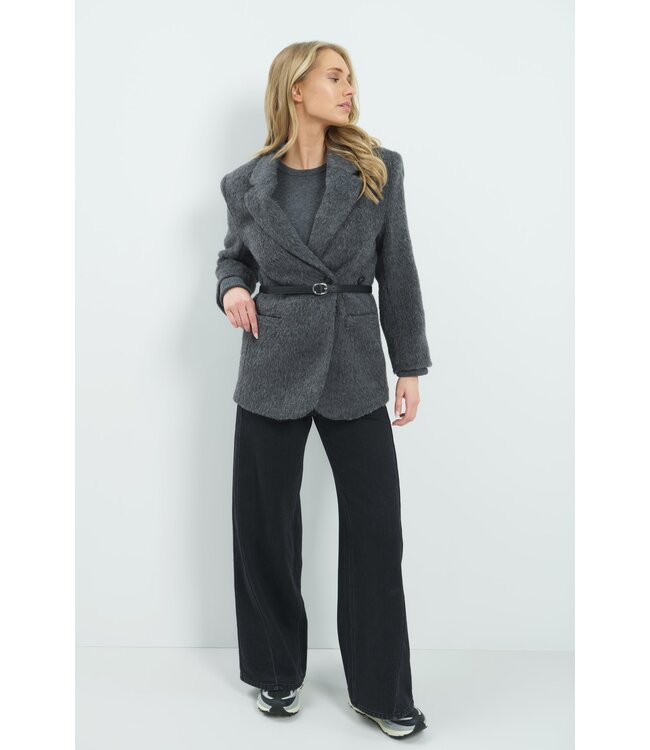 YAYA High waist wide leg denim - L32 - BLACK DENIM