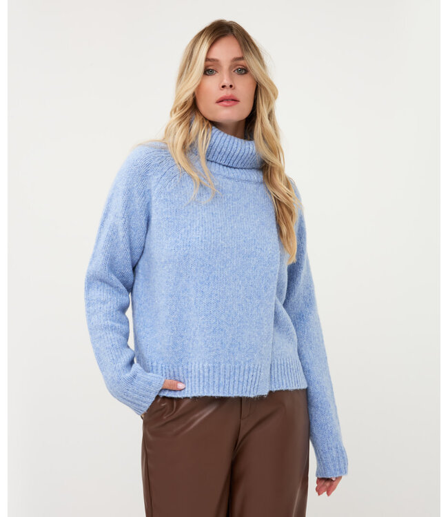 Esqualo Sweater open big col - Sky Blue