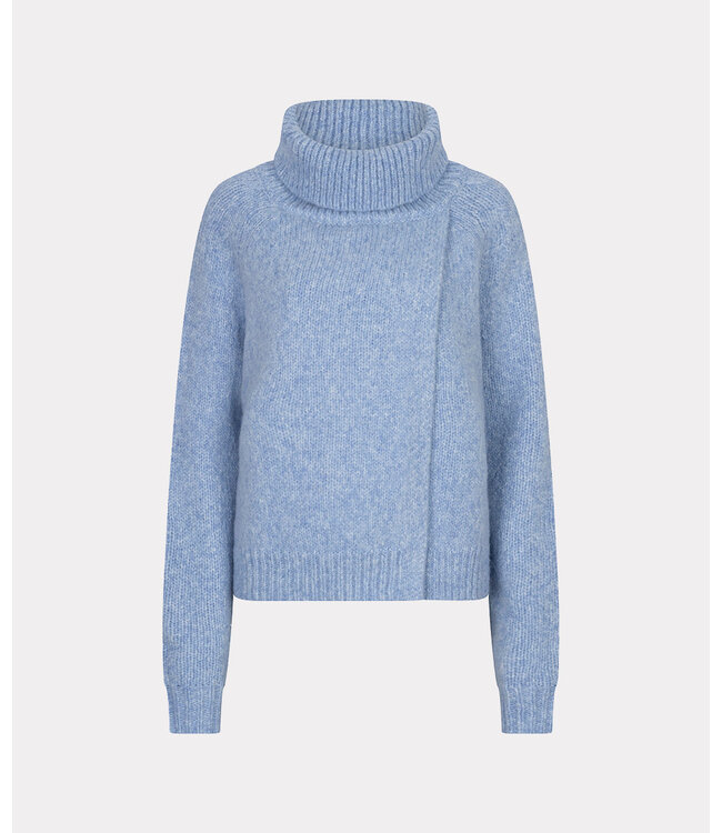 Esqualo Sweater open big col - Sky Blue