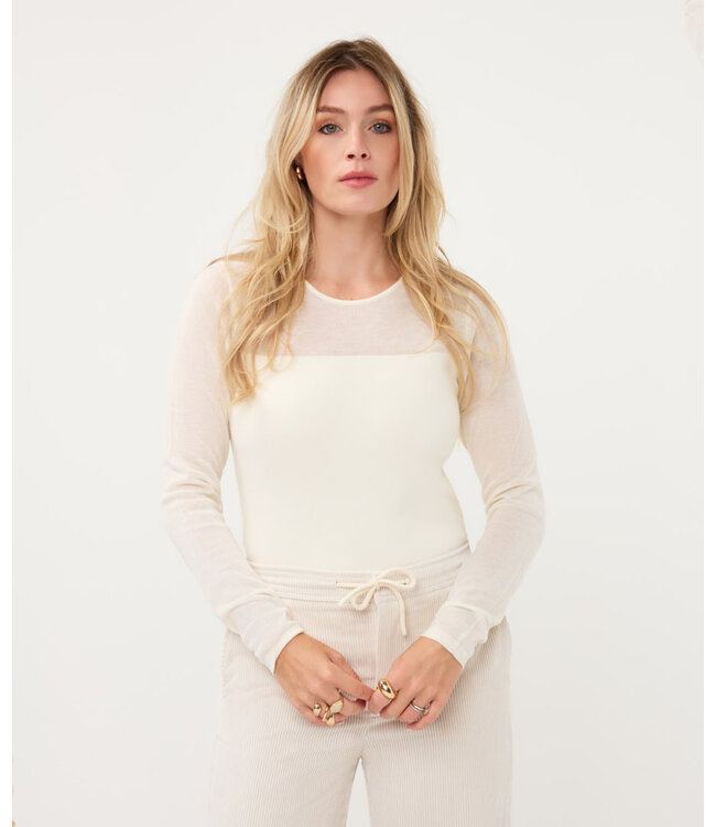 Esqualo Sweater l/slve wool mix - Vanilla