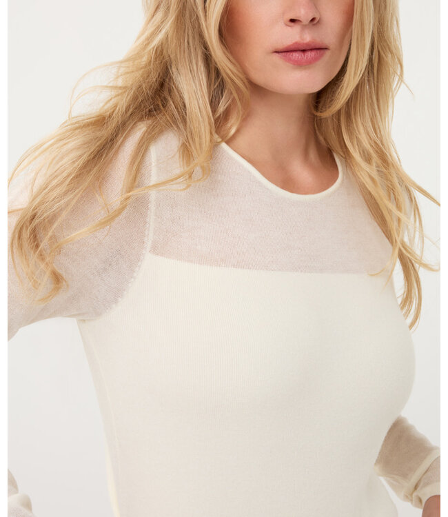 Esqualo Sweater l/slve wool mix - Vanilla