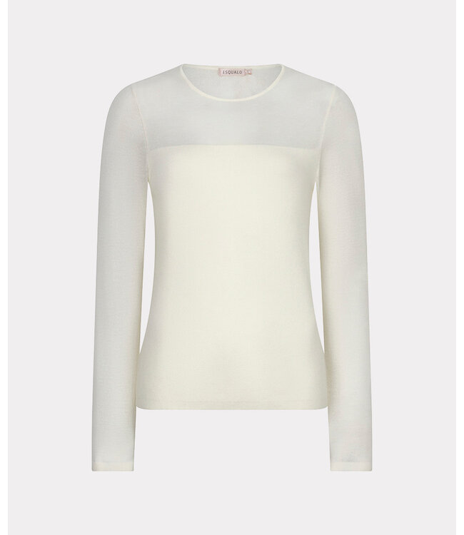 Esqualo Sweater l/slve wool mix - Vanilla
