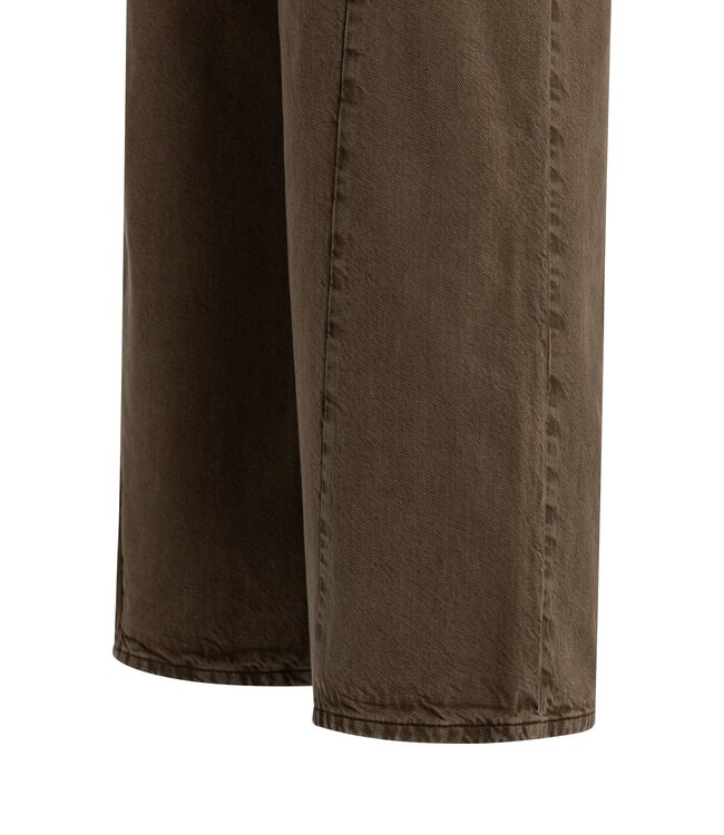 YAYA High waist wide leg denim - L34 - COCOA BROWN
