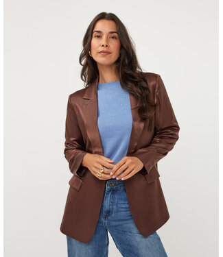Esqualo Blazer shiny - Coffee