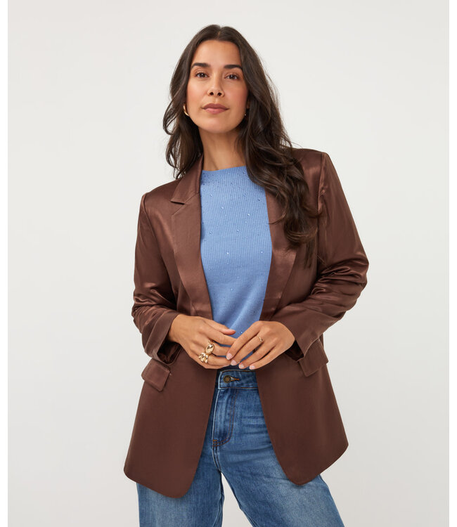 Esqualo Blazer shiny - Coffee