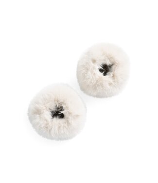 YAYA Faux fur cuffs - OTTER BROWN