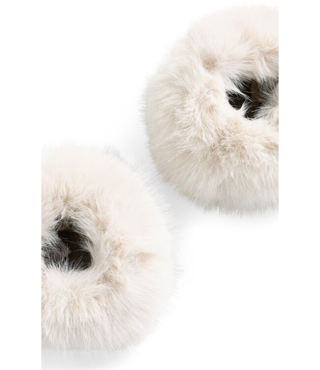 YAYA Faux fur cuffs - OTTER BROWN