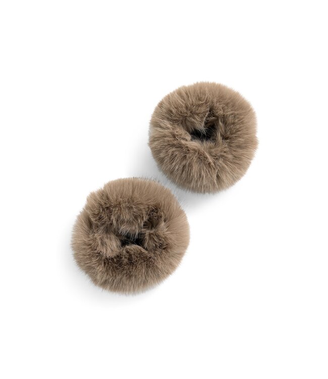 YAYA Faux fur cuffs - PURE CASHMERE GREY