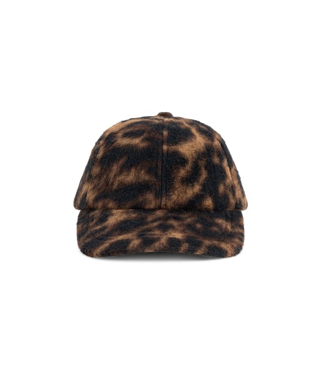 YAYA Leopard cap - COCOA BROWN DESSIN