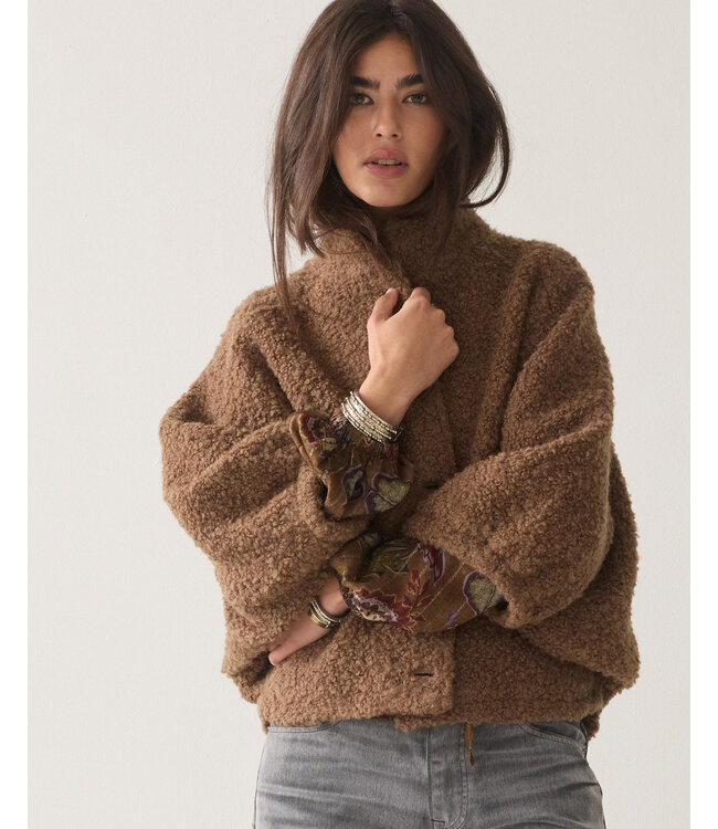 Summum Woman Cape jacket Boucle wool