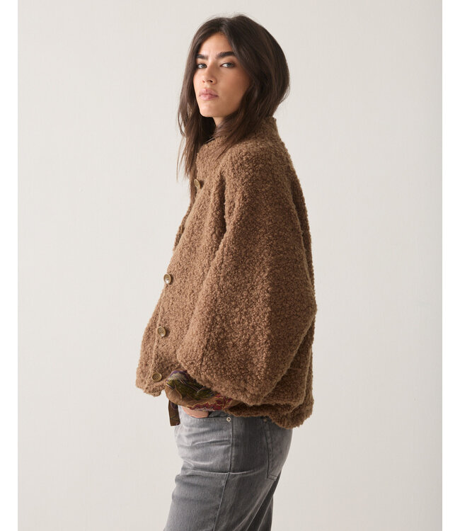 Summum Woman Cape jacket Boucle wool