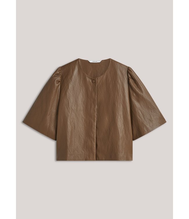 Summum Woman Puff sleeve top Soft faux leather
