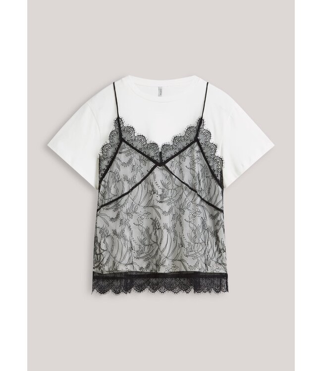 Summum Woman Lingerie tee Lace and jersey mix