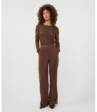 Esqualo Trousers rhinestones - Coffee