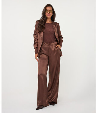 Esqualo Trousers shiny - Coffee