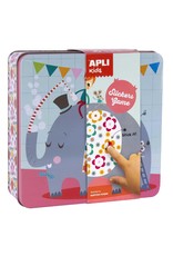 APLI Stickerkaarten in blik "Olifant"